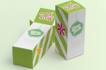高礼盒设计样机 Tall Gift Box Mockup 02