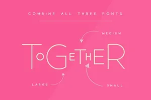 创意三重奏英文无衬线字体 Lollapalooza Font Trio