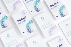 礼品卡样机素材 Gift Card Mockup 09