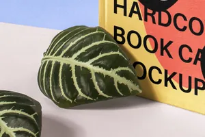 高品质精装书籍封面设计贴图展示样机模板 Psd Hardcover Book Catalog Mockup