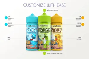 电子烟烟油瓶外观设计样机模板 eLiquid Bottle Mockup