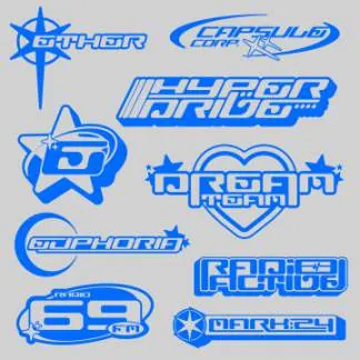 潮流酸性艺术装饰图形灵感英文字体 HYPER SCRIPT TYPEFACE