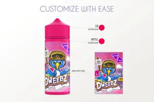 电子烟水果味烟油瓶外观设计样机模板 eLiquid Bottle Mockup