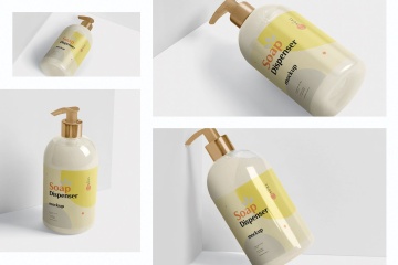 洗发水按压瓶外观设计样机 Soap Dispenser Mockup