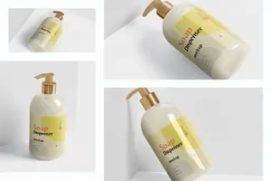 洗发水按压瓶外观设计样机 Soap Dispenser Mockup