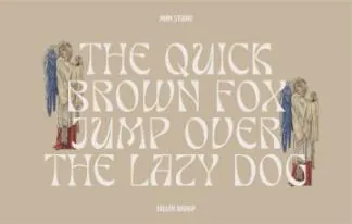 文艺复兴酸性艺术装饰标题版式英文字体 Fallen Bishop Font