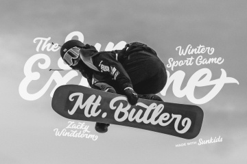 充满体育奥运精神英文粗体艺术字体下载 Sunkids