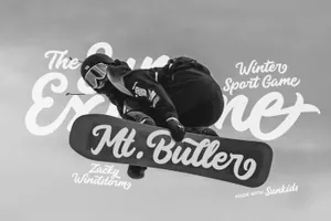 充满体育奥运精神英文粗体艺术字体下载 Sunkids