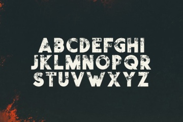 复古纹理装饰设计英文无衬线字体 Visage Demolished