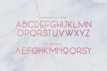 优雅装饰艺术英文无衬线字体 Quartz