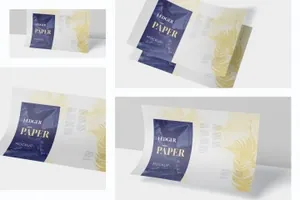 印刷品设计效果图样机模板 Ledger Paper Mockup