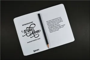 复古设计风格英文创意笔刷字体下载 Strike Alone