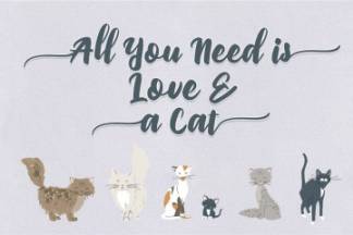 可爱毛笔手绘英文笔刷艺术字体下载 Priscillia Script