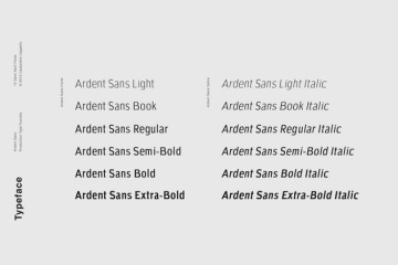现代设计风格英文排版无衬线字体Ardent Sans – Modern