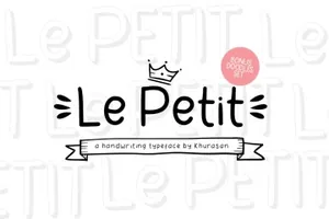 儿童主题设计英文可爱笔画无衬线字体下载 Le Petit Font