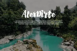 斑点脏纹理英文粗体笔刷艺术字体 Alexdirte Brush Font