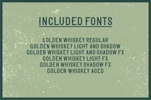 复古标签风格英文字体 Golden Whiskey typeface