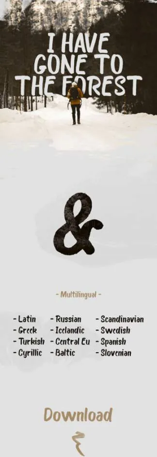 一款笔刷效果手写英文字体Bosk Free Brush Typeface