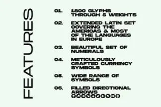 Monument Extended 粗狂新颖的英文无衬线字体 Pangram Pangram工作室出品