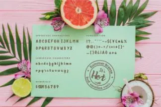 英文粗体装饰设计画笔笔刷书法字体下载 Tropical Vacatina – Bold Script Font