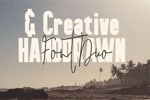 手写草书书法 粗体无衬线英文字体 Mindset Font Duo