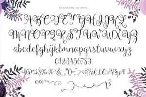 适合花卉的手写字体 Carried Away Script   Monogram