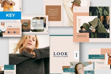 欧美时尚大气keynote演示文稿 Look Keynote Template