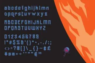 一款艺术插画英文字体Wilhelm Font  Space Vectors