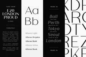 优雅粗细笔画混合英文无衬线字体 Athena – An Elegant