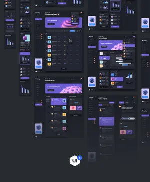 终极多功能仪表盘用户后台管理界面网站模板 Unity Das