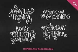 香草糖霜字体 Vanilla Frosting Typeface