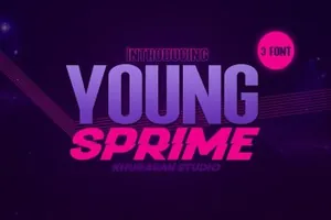 年轻充满活力的英文字体库 Young Sprime