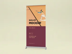 易拉宝海报贴图展示模版 Rollup Mockup 100 x 200cm