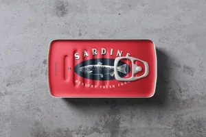 高品质的时尚高端食品金枪鱼罐头包装设计VI样机展示模型mockups