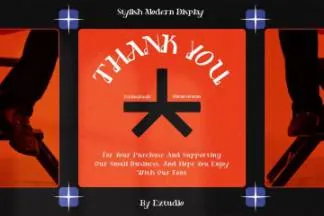 经典商业潮牌服饰杂志海报包装排版设计装饰英文字体 Decorative Font - Granty