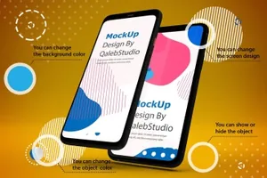抽象背景的 iOS amp;amp; Android安卓手机样机下载