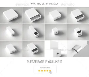 包装盒模型PSD贴图样机Package Box Mock-Up