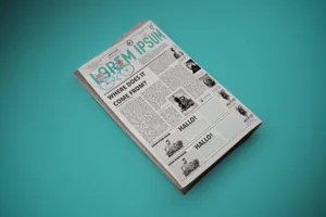 高品质的房地产报纸广告VI设计海报设计样机展示模型mockups