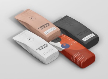 时尚高端逼真质感的高品质纸袋paper-bag-mockup