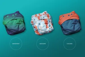 环保多次使用的婴儿尿布设计展示样机