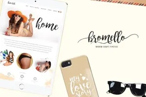 手绘艺术字体 bromello typeface