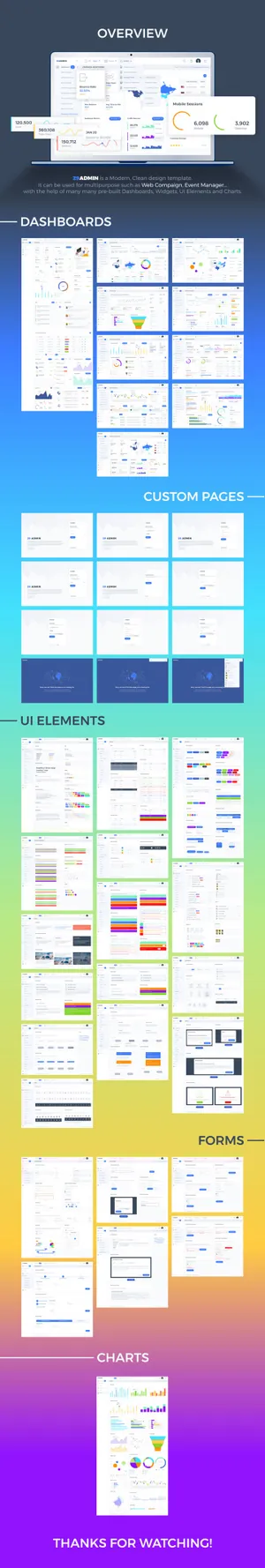 29出品 高端定制级Web网站管理后台界面UI工具包 Adm