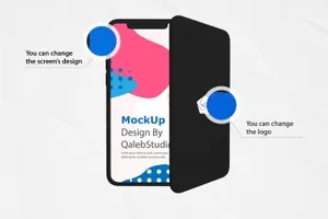 黑色iPhone 11 APP UI样机展示模型mockups