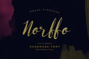手写笔刷字体 Norffo Font  Watercolor Brush