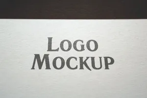 纸上的logo样机素材下载