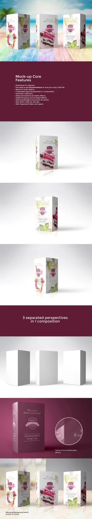 站立长方体包装样机模型4 Standing Triangle Tents