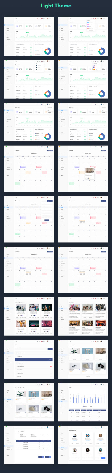 非常不错的2套Web网页后台管理界面UI工具包 Alaina