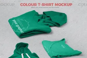 T恤包装透视图样机模板