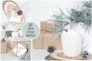 白色舒适圣诞场景照片包 White Cozy Christmas Bundle