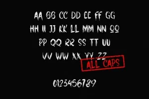 神秘恐怖笔刷英文装饰字体 Ilhamtaro - Fredbones